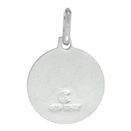 15mm Dainty Sterling Silver St Anthony Medal Necklace 5/8 inch Round Nickel Free Italy with Stainless Steel Chain