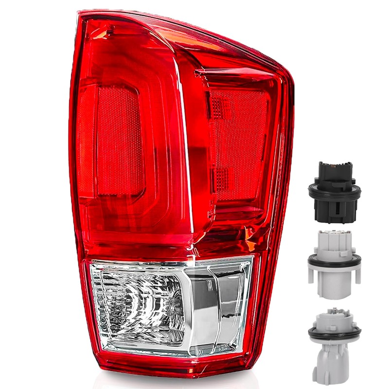 Taillight Assembly with Socket for 2016-2023 Toyota Tacoma Pickup Red
