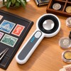 60X LED Magnifying Glass with UV Light, USB-C Rechargeable Handheld