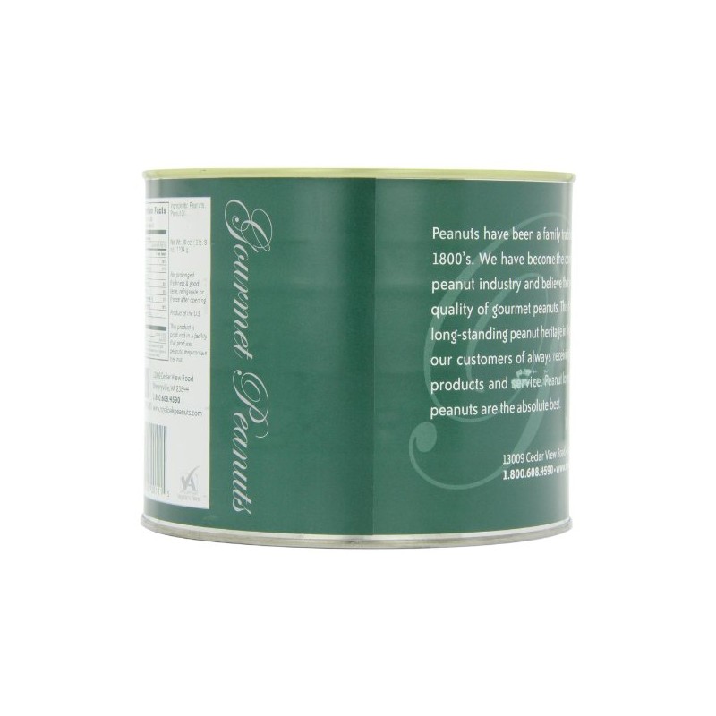 Royal Oak Gourmet Unsalted Virginia Peanuts, 40-Ounce Tins (Pack of