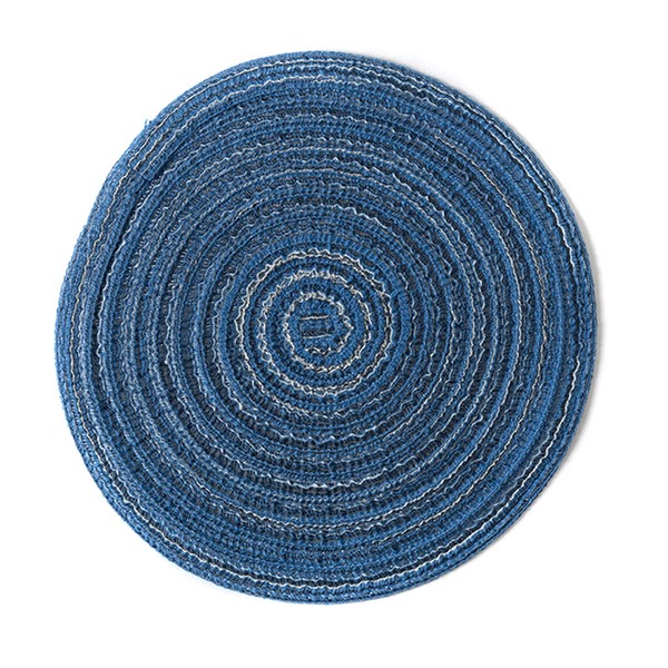 FUN LAVIE 4 PCS Round Placemats for Dining Table Thread
