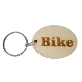 Happy Wood Products Bike Wood Keychain Key Ring Keychain Gift - Key Chain Key Tag Key Ring