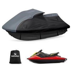 QUNSUNUS Jet Ski Cover for Yamaha EX Deluxe/EX Sport 2017-2025 and EXR 2017-2021, Waterproof All Weather Waverunner Cover with Straps and Zipper for Wind, Sun Protection