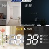 KOSUMOSU Wall Clock 15" 3D LED Digital Clock for Bedroom,Large