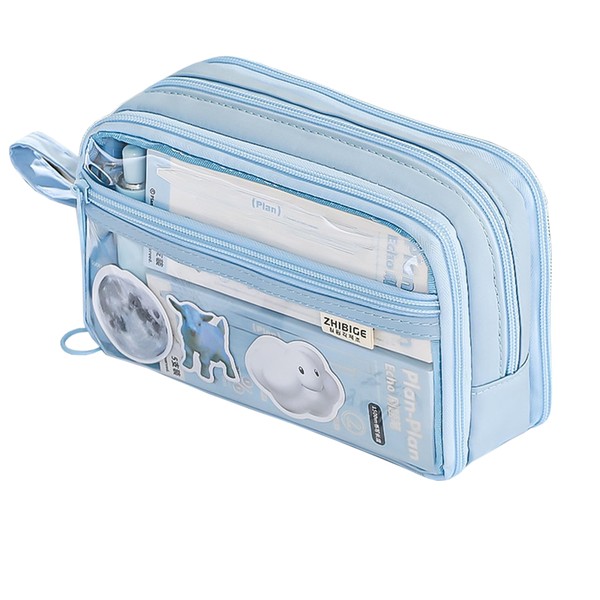 [ASY] Pen Case, Transparent Window, Pen Pouch, Clear, Transparent, Pencil