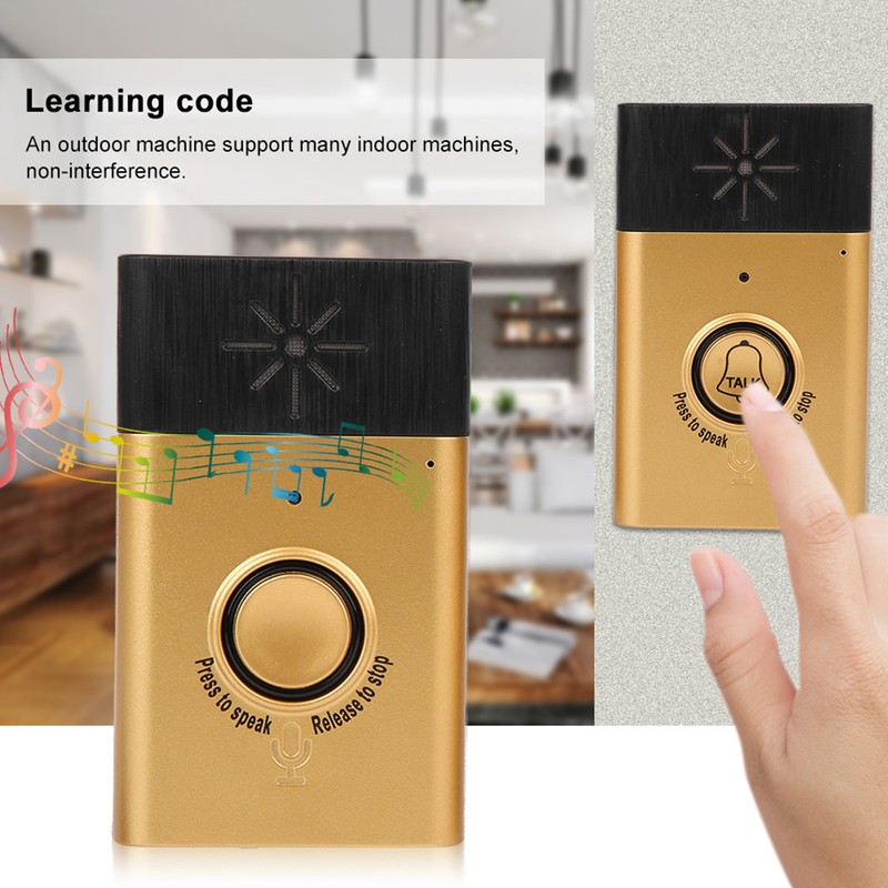 Wireless Intercom Doorbell Dual Voice Smart Bell 2‑Way Talk Home