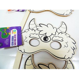 Horizon Group USA Lot of 3 Kids Crafts Art Projects Coloring Kit Wooden Mask Children's Color Kits