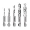 5 pieces 1/4 inch quick-change hexagonal shank metal drill bit