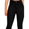 KDF Women's Black Bell Bottom Jeans for Women High Waisted