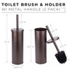 JS Jackson Supplies Sleek Toilet Brush and Holder with Metal
