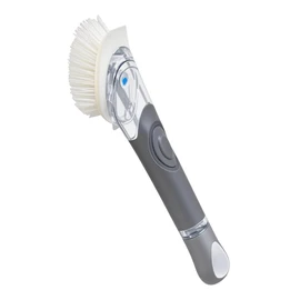 CELOX Dish Brush with Soap Dispenser for Cleaning Pots, Dishes, Bowls, Gray