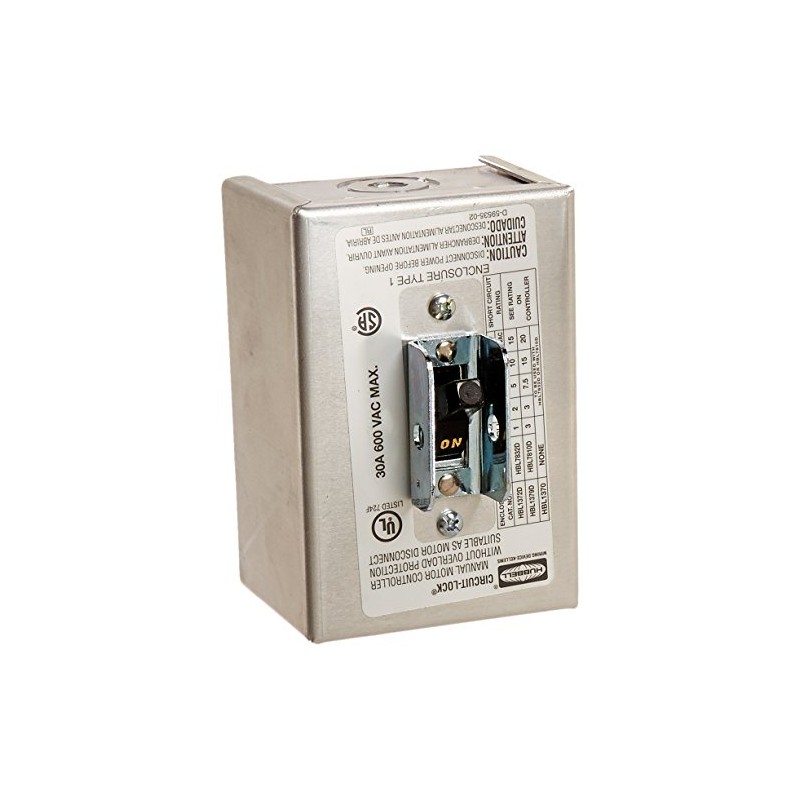 Hubbell HBL1379D 3 Pole Disconnect Switch with NEMA 1 Enclosure,