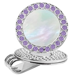 Golf Ball Marker Hat Clip with Pearl Crystal Ball Marker, Golf Accessories, Golf Gifts, Golf Ball Markers for Women