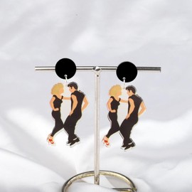 Dance Dirty Inspired Earrings Dancing Lover Gift 80s Movie Themed Jewelry for Women, CM, No Gemstone