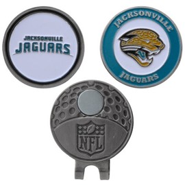 Team Golf Men,Unisex-Adult,Women 31347 Jacksonville Jaguars Cap Clip with 2 Golf Ball Markers, Multi Team Color, One Size