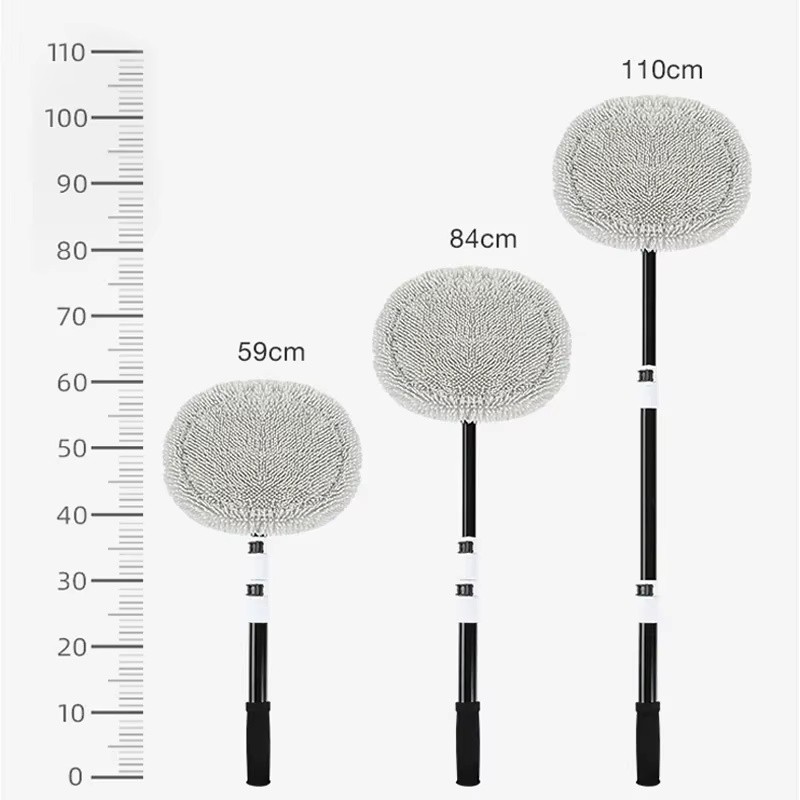 Car wash mop three assembled handle lengths