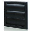 Black 125mm 5 Inch Plastic External Ducting Gravity Grille Air