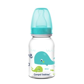 Canpol Slim Neck Baby Bottle 120ml Love & Sea