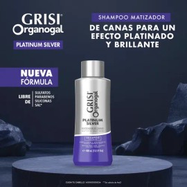 2 Shampoo Grisi Organogal Silver Canas Platinadas 400ml                                                                                               
