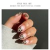 JMEOWIO Leopard Print Semi Cured Gel Strips Wraps Nail Art