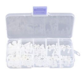 Nylon Screw Nut Washer Assortment Kit, 150pcs M2 M2.5 M3 M4 M5 Screws Bolts Nuts Washers Assortment Kit in Box Fastener Set Hex Nuts for Machinery Electronics