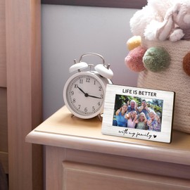 DUXMNAMG Family 4x6 Picture Frame, Families Photo Frame, Christmas Picture Frame Gifts for Families, Life is Better with My Family Picture Photo Frames for Desk Decor