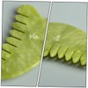 Healvian 1PC Jade Comb Gua Sha Board Natural Jade Massage