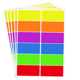 300 Pcs Rectangular Colored Label Sticker Inventory Color Coding Stickers Labels,Inventory Label,Rectangular Home Moving Labels for Boxes Classroom Student