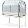 KING BIRD Large Raised Garden Bed with Cover Galvanized Elevated