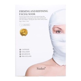 [Shirohato] Sudee Vantage Face Pack Firming and Refinding Facial Mask (5 Pieces), As picture