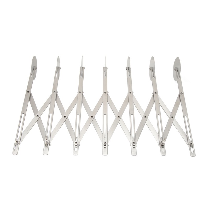 7 Wheel Pastry Cutter Roller Stainless Steel Multifunction Adjustable Width