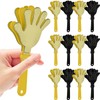 12 Pcs Glod and Black Glittered Hand Clappers，7" Hand Clappers