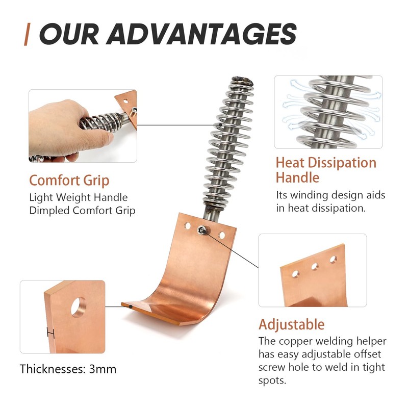 scottchen PRO Welding Spoon Copper Welding Spoon Welders Helper 3mm