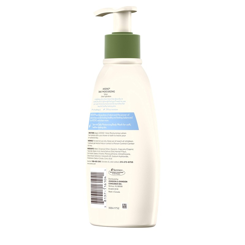 Aveeno Sheer Hydration Daily Moisturizing Lotion For Dry Skin With