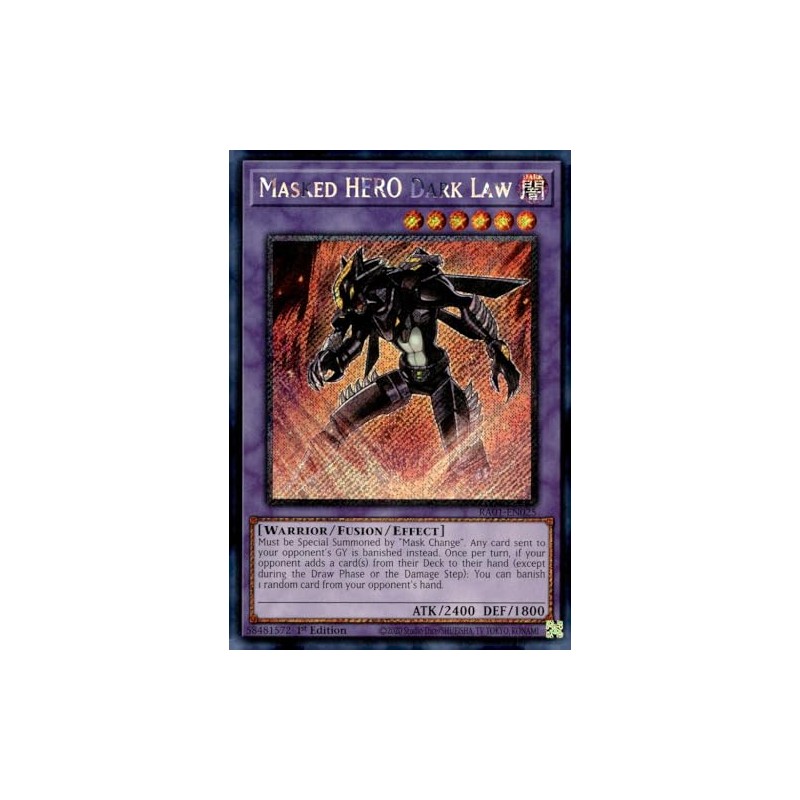 Masked Hero Dark Law (Platinum Secret Rare) - RA01-EN025 -