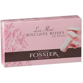 Mini Biscuits Roses (Pink Champagne Biscuits) by Fossier (3.9 ounce)