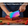 WELLSTAR Rainbow Meat Cleaver, 7 inch Iridescent Chinese Meat Vegetable