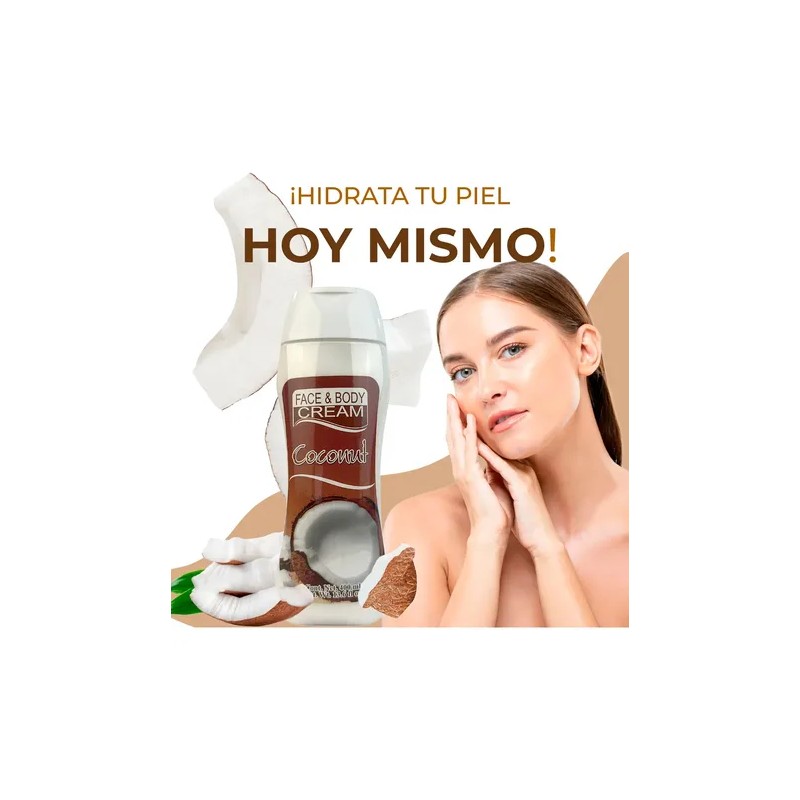 Crema De Coco Corporal Hidratante Face&body Bella Piel 400ml