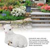 CHICIRIS Handmade Lifelike Sheep Statue, Realistic Lamb Figurine, Garden Sculpture,