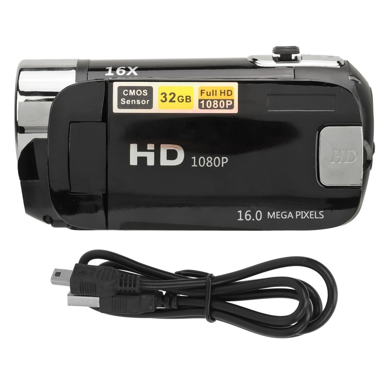 1080P Video Camera, 16MP Camcorder, 16X Digital Zoom, Vlogging Camera