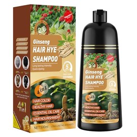 XYZCREATIVE Black Hair Dye Shampoo 3 in 1 for Women & Men 100% Gray Hair Coverage - Herbal Ingredients Natural Plant Hair Color - Hair Dye in Minutes 500ML