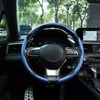 Einesin 3pcs Car Carbon Fiber Anti-Skid Steering Wheel Cover，Segmented Steering