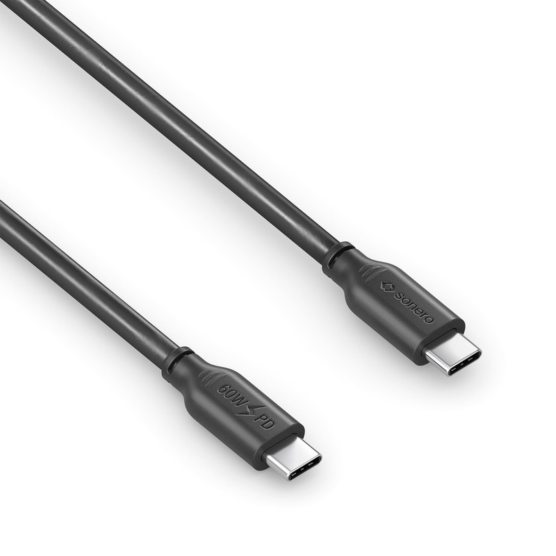 Sonero® USB-C auf USB-C Ladekabel, Handy-Ladekabel, Schnellladekabel USB C, USB