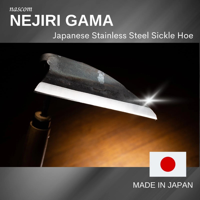 nascom Premium Japanese Weeding Sickle Hand Hoe for Gardening -