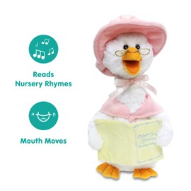 Cuddle Barn – Mother Goose Animated Stuffed Animal Reads Nursery Rhymes, 14”