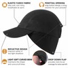 GADIEMKENSD Women's Winter Reflective Fleece Ponytail Hat with Drop Down