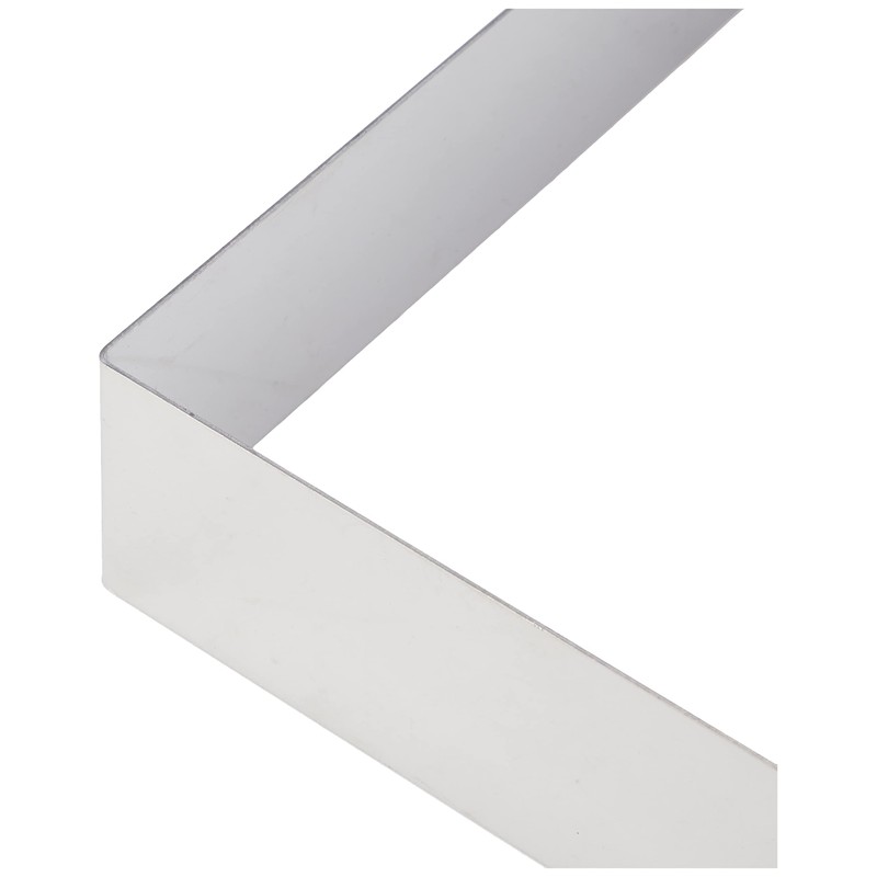 De Buyer 3906.16 Stainless Steel Square Rings, 4.5 cm High