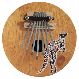 Kalimba Coconut Shell Body Amplify the Sound Steel Tines Give Resonant Sound Amazing Clear Musical Notes Soothing Tones Can Be Played for Meditative Calm Relaxation Unique Décor (Kangaroo)