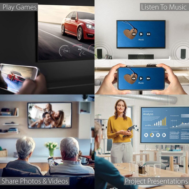 j5create ScreenCast HDMI Wireless Display Adapter Receiver - Mirror Phone,