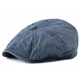 Panchitalk - Gorra de periódicos clásico octogonal para conducir taxista al aire última intervensión retro sombrero plano para hombres, Azul, Talla única